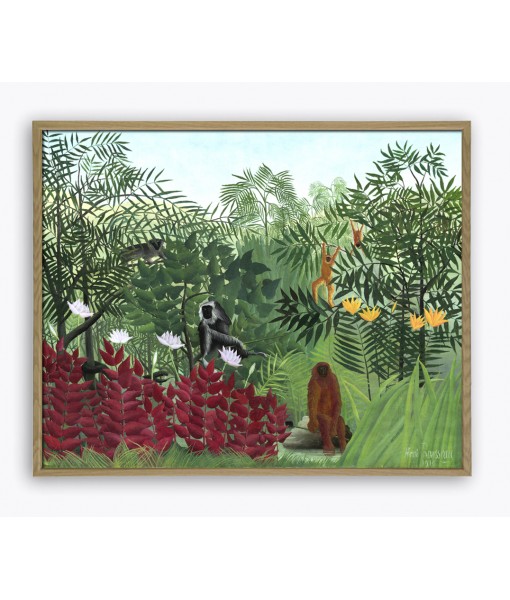 Henri Rousseau - Tropical Forest with ...