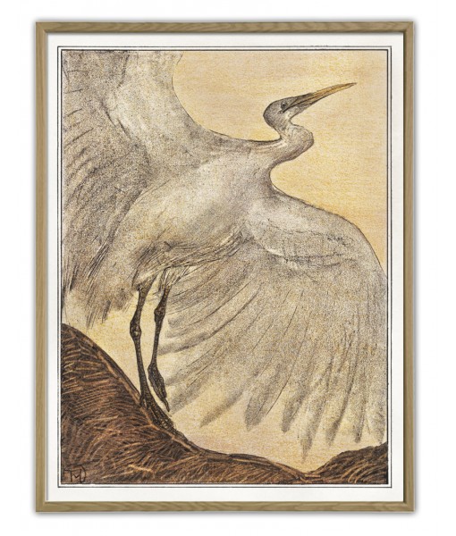 Golden Heron  - Art-1127(3)