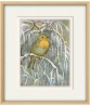 Robin on snowy tree branch - Art-1129