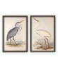 Crane and Heron Birds Print Set of 2. Vintage Illustration Print #Art-592
