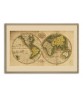 Map Of  The World - Vintage Geographic Map Print