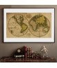 Map Of  The World - Vintage Geographic Map Print
