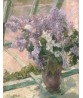Lilacs in a Window by Mary Cassat, Vintage Oil Painting Print - Art-966