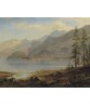 Landscape with Lake - Vintage Painting Print Art-971