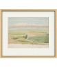 Landscape with Mountain and Sky - Vintage Painting Print Art-972