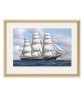 Seascape – Sea, Clipper and Sky – Vintage Oil Painting Print -Art-974