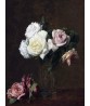 Roses in Vase - Vintage Oil Painting Print