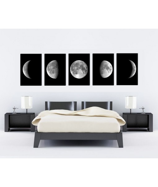 Moon Phases Print Set of 5