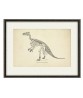 Iguanodon Dinosaur Skeleton Print, Prehistoric Fossil Animals,  Antique Book Plate Illustration, Paleontology Poster